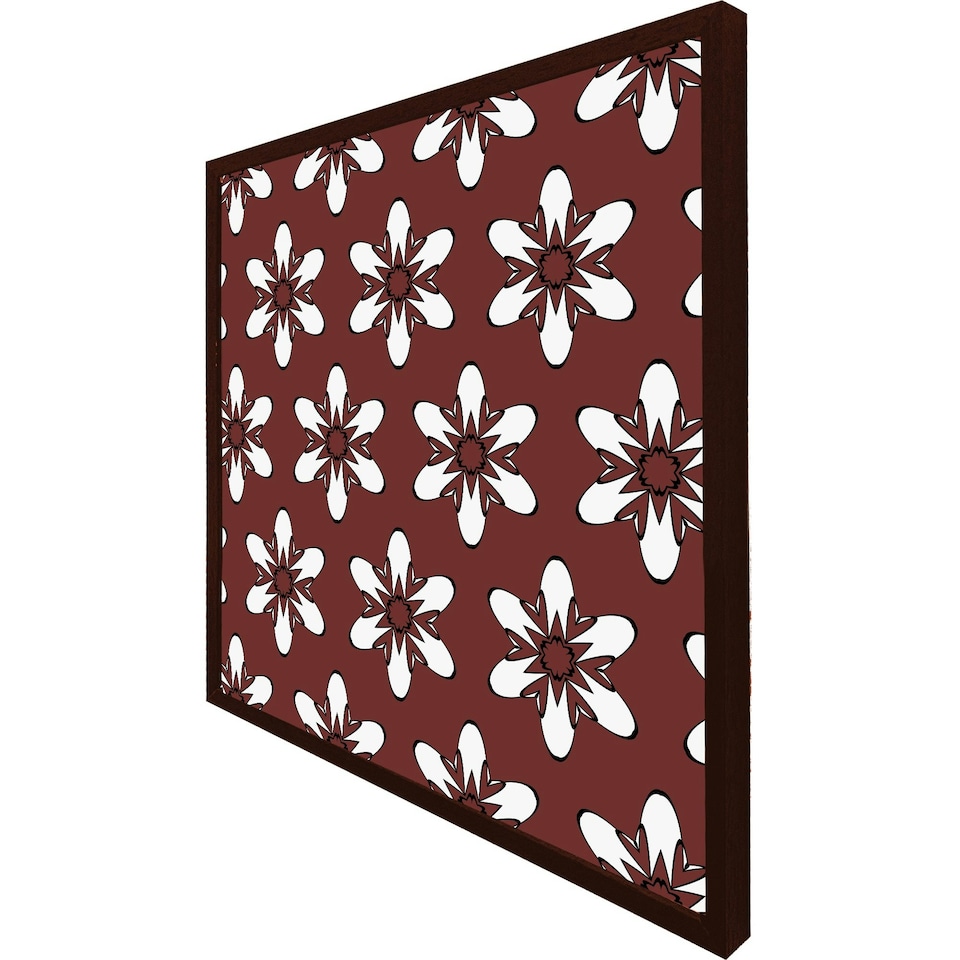 image 1 of Modern decorative floral pattern (Picutre Frame) Brown | S