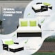 image 4 of Outsunny Garden Rattan Furniture Set 2 Seater Patio Sun Lounger Daybed Sun Bed