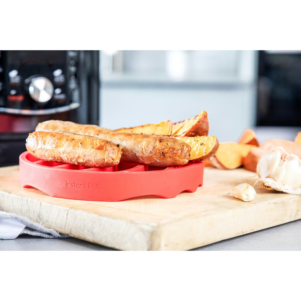 image 1 of Instant Pot Silicone Roasting Rack Red