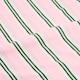 image 4 of OHS Thin Stripes Polar Fleece Throw Blanket Lightweight Bedspread | Multi | Pink/Green