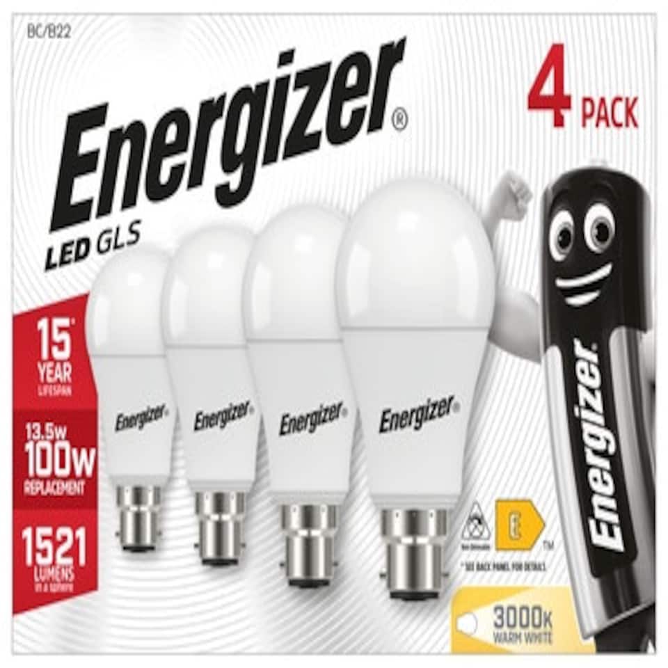 image 1 of Energizer LED GLS B22 1521lm 13.5W 3000K (Warm white) - Pack of 20