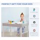 image 5 of HOMCOM kids Table and Chair Set 2 in 1 Activity Play Table for Bricks w/Storage 