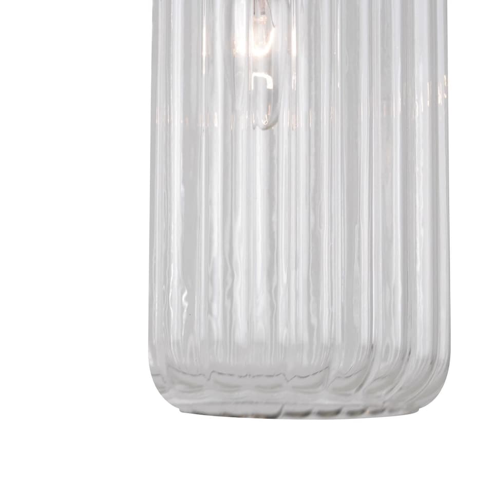 image 1 of Fluted Glass Design Pendant Fitting Finished with Clear Glass and Bronze Effect Colour | Bronze | Clear | 1