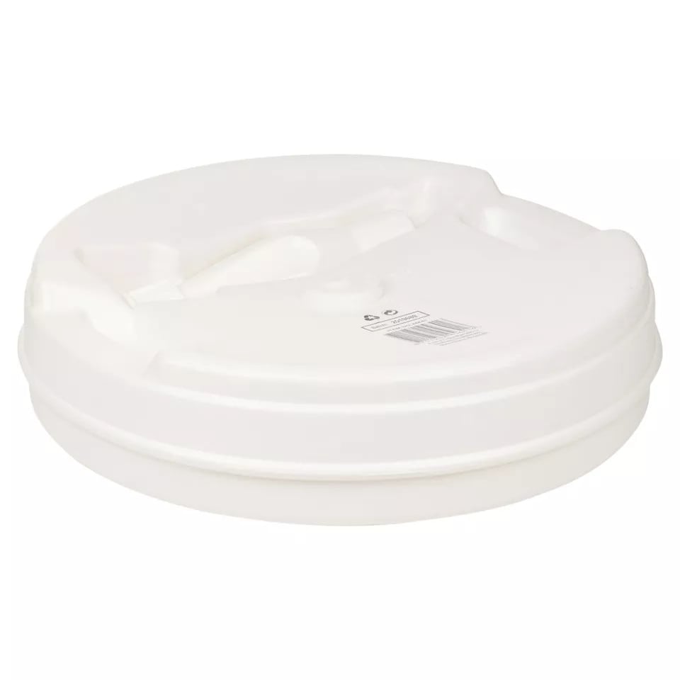 image 1 of White Plastic Patio Umbrella Stand - Sun Shade Base