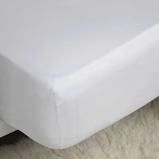 Belledorm 100% Cotton Sateen Extra Deep Fitted Sheet - White - Superking