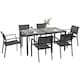 image 1 of Outsunny 7 Pieces Patio Dining Set with 6 Stackable Chairs for Poolside