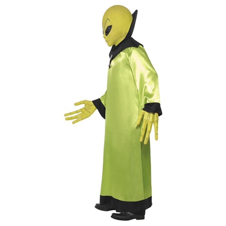 image 1 of Alien Lord Electric Green Fancy Dress Costume Unisex Adult Medium