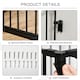 image 6 of PawHut Pet Safety Gate 5 Panels Playpen Metal Fence w/ Walk Through Door - Black