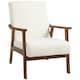 image 1 of HOMCOM Boucle Accent Chair Armchair W/ Wide Seat for Living Room Bedroom, White
