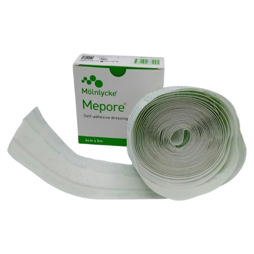 image 1 of Mepore Roll Adhesive Dressing 4cm x 5m – Box of 1
