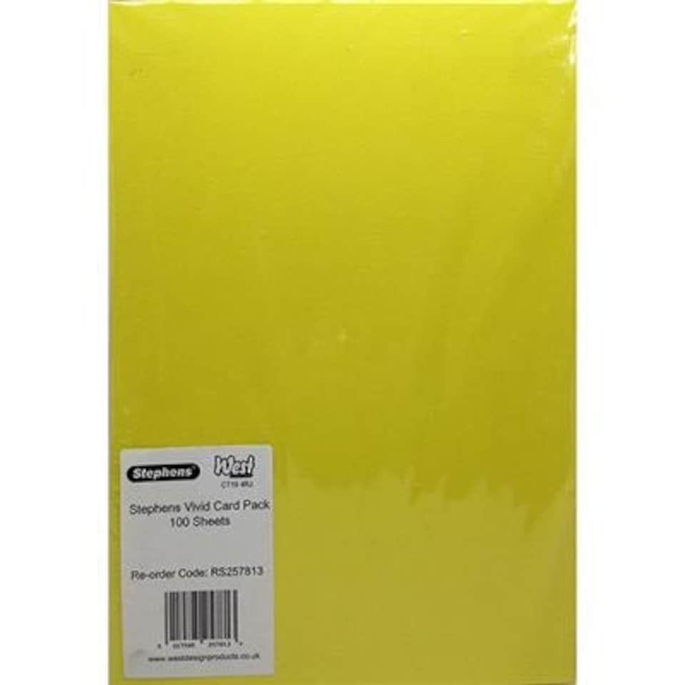 Stephens Card Vivid Colours 240gsm, 100 Sheets, Vivid, A4