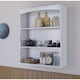 image 2 of Grey Wall Mounted Shelves Painted 3 Book Shelves Ideal for Kids Bedroom Kitchen | White