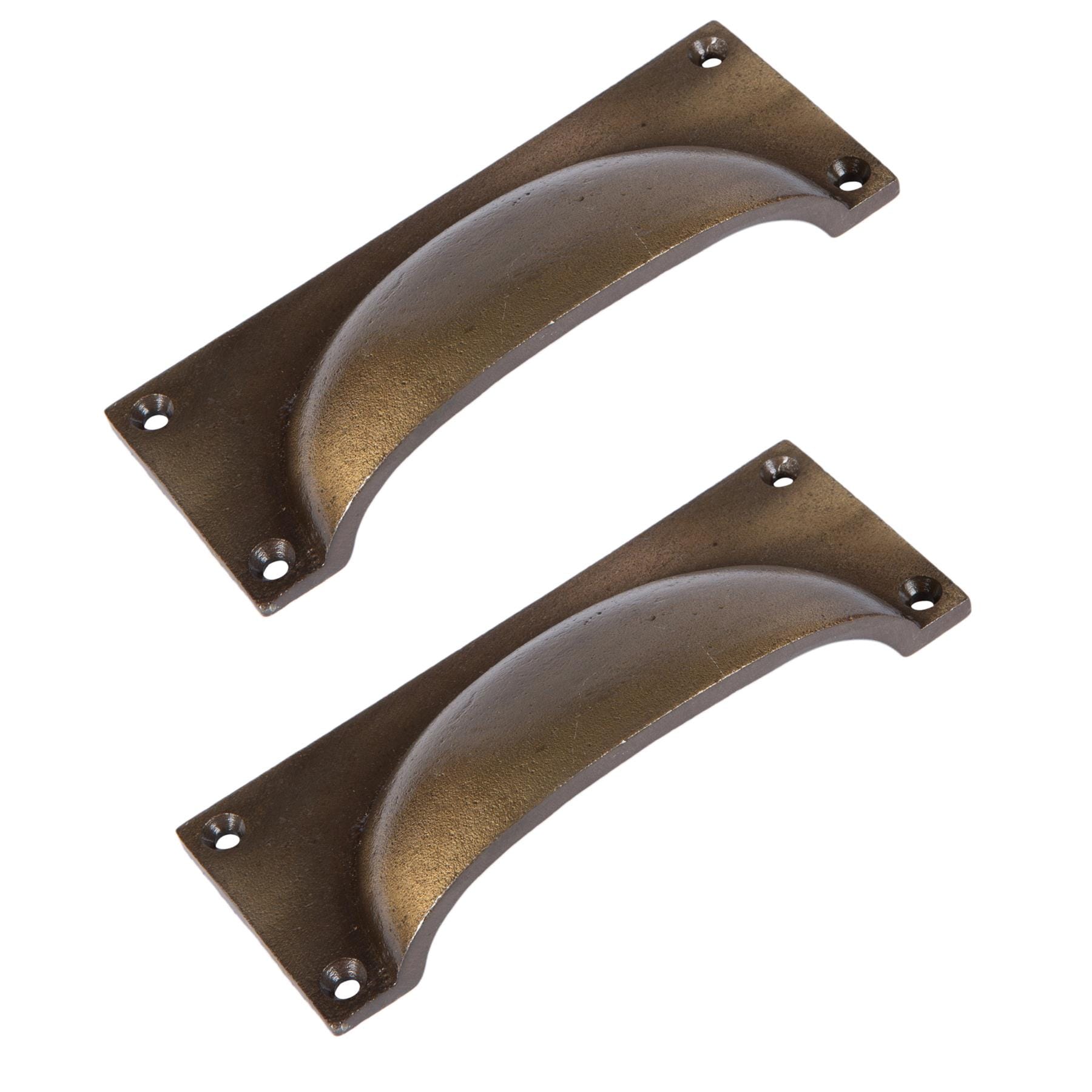 Hammer and Tongs Rectangular Cabinet Drawer Pull - W130mm x H50mm - Pack of 2 in Gold | Size: 1000mm x 500mm