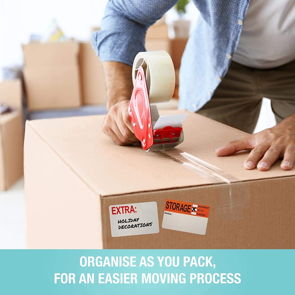 image 1 of 500 Moving Home Box Labels (50 Stickers Each) for Removals from Houses, Flats and Apartments | Multi | 7cm x 5cm