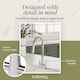 image 5 of Balterley Situla Kitchen Mono Mixer Tap with Dual Lever Handles, Curved Swivel Spout | Silver | Chrome | 1