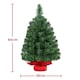 image 3 of Yaheetech 60cm Mini Artificial Christmas with Concrete Base