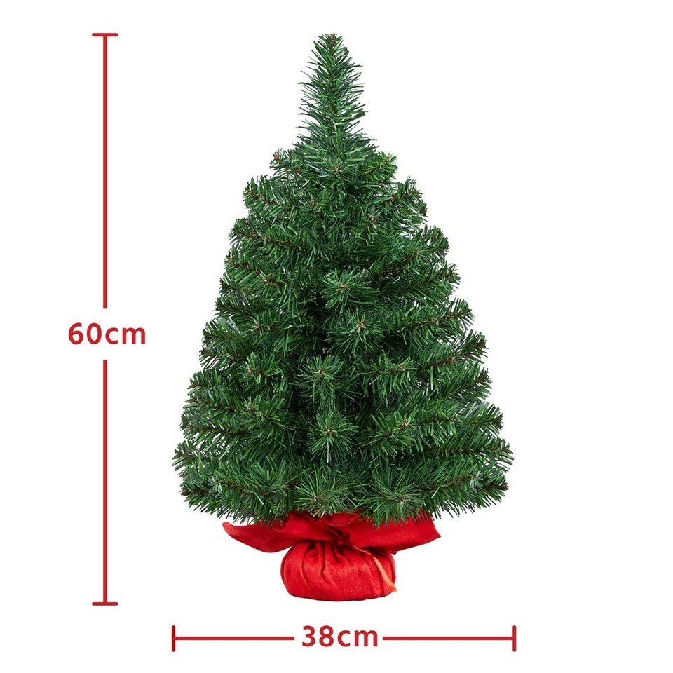 image 1 of Yaheetech 60cm Mini Artificial Christmas with Concrete Base