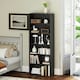 image 8 of HOMCOM 6 Tier Bookshelf, Freestanding Bookcase with Adjustable Shelves, Black