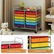 image 8 of COSTWAY 12 Drawers Utility Cart Storage Rolling Multi-color