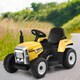 image 9 of COSTWAY 12V Kids Ride On Tractor with Trailer Music Yellow