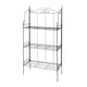 image 2 of Large Black Steel Folding Etagere Black