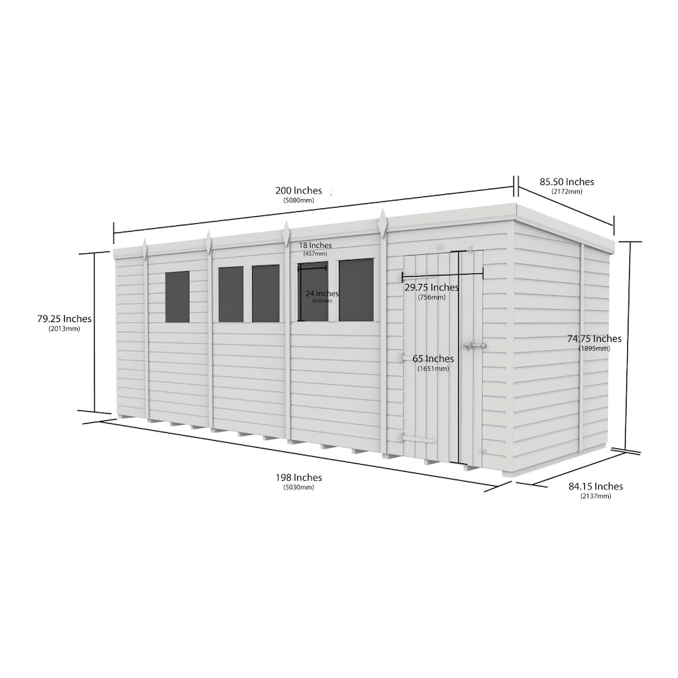 image 1 of 17 x 7 Security Pent Shed