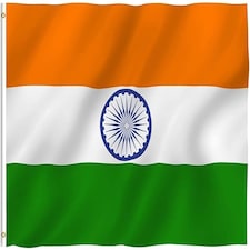India Flag 5x3ft With Eyelets Multi
