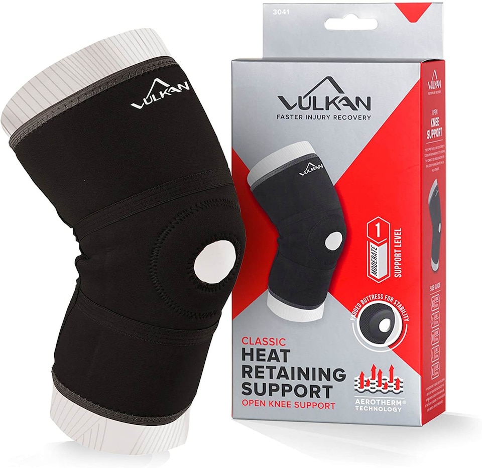 image 1 of Vulkan Classic Open Knee Support, Black, Size M — Open-Patella Level 1 Support | Black | Black | M