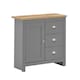image 1 of Lisbon 1 Door 3 Drawer Storage Cabinet Sideboard Grey & Oak