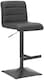 image 1 of Luscious Kitchen Bar Stool, Matt Black Footrest & Base, Height Adjustable Swivel Gas Lift, Breakfast Bar & Home Barstool, Black