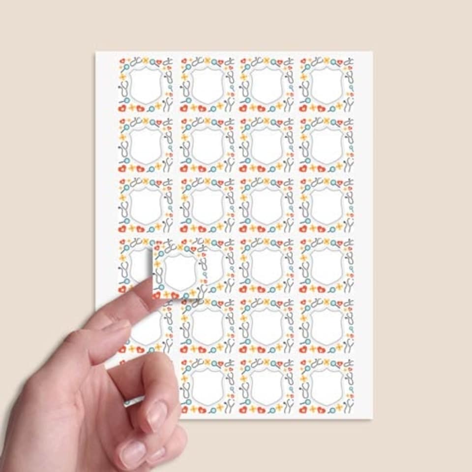 image 1 of Doctors Design 40mm Square Sticker sheet of 24