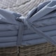 image 6 of Outsunny 4 PCs Cushioned Outdoor Plastic Rattan Round Sofa Bed Table Set Grey