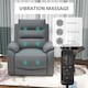 image 6 of HOMCOM Electric Riser and Recliner for Elderly with 8 Vibration Massage, PU Leather Power Lift Recliner Chair for Living Room with Side Pockets, Footrest, Grey | Grey | Grey