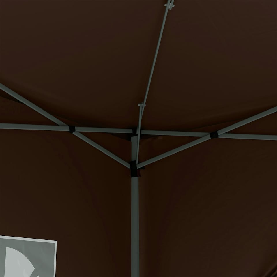 image 1 of Outsunny 3x3 m Pop Up Gazebo Party Tent Canopy Marquee with Storage Bag Coffee