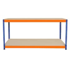 S-Rax 2 Tier Workbench - 180cm x 60cm x 90cm Orange