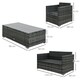 image 4 of Outsunny 4PC Rattan Sofa Set Outdoor Coffee Table Chair Wicker Garden Grey