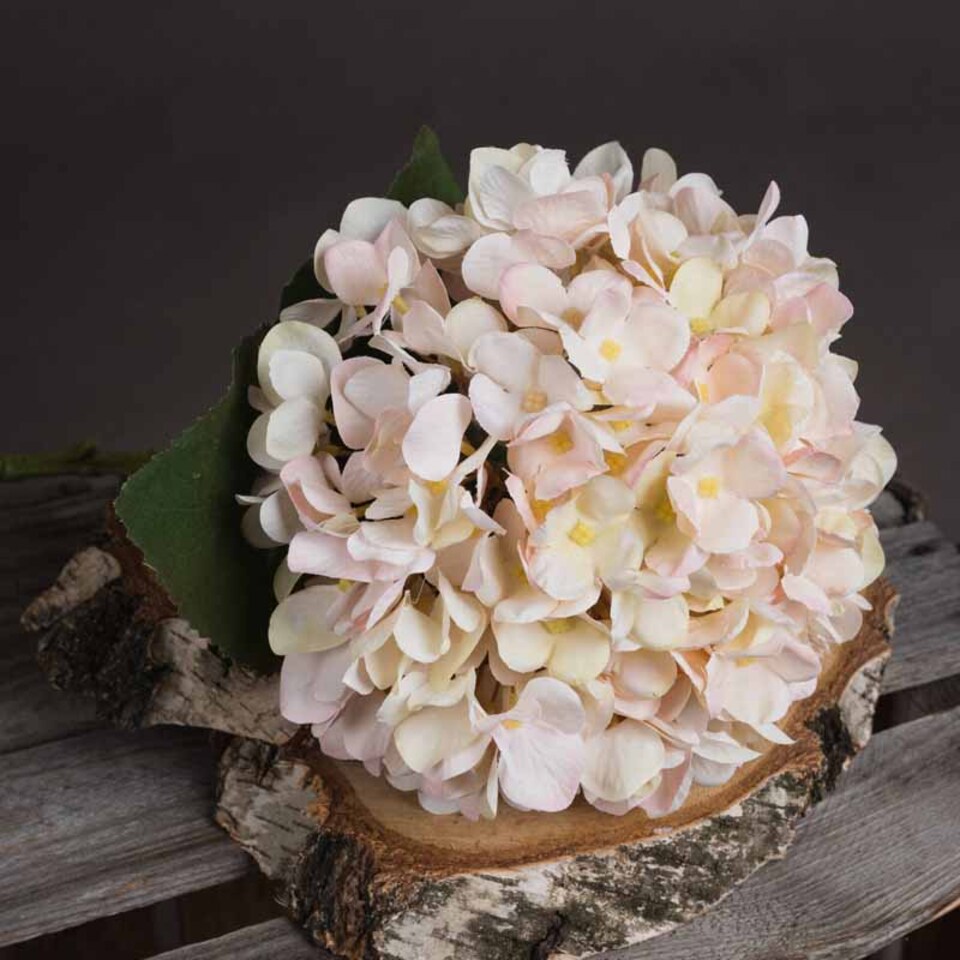 image 1 of Autumn Hydrangea Artificial Flower - Fabric/Plastic - L18 x W18 x H42 cm - White