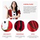 image 2 of Queen of Hearts Costume - Long Red & Black Dress Red | M