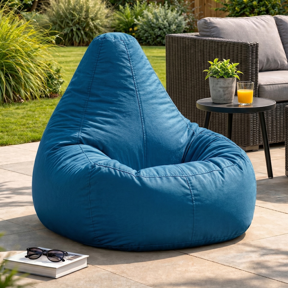 image 1 of Recliner Indoor Outdoor Bean Bag Teal Green Bean Bag Chair | Green | Teal Green | 1