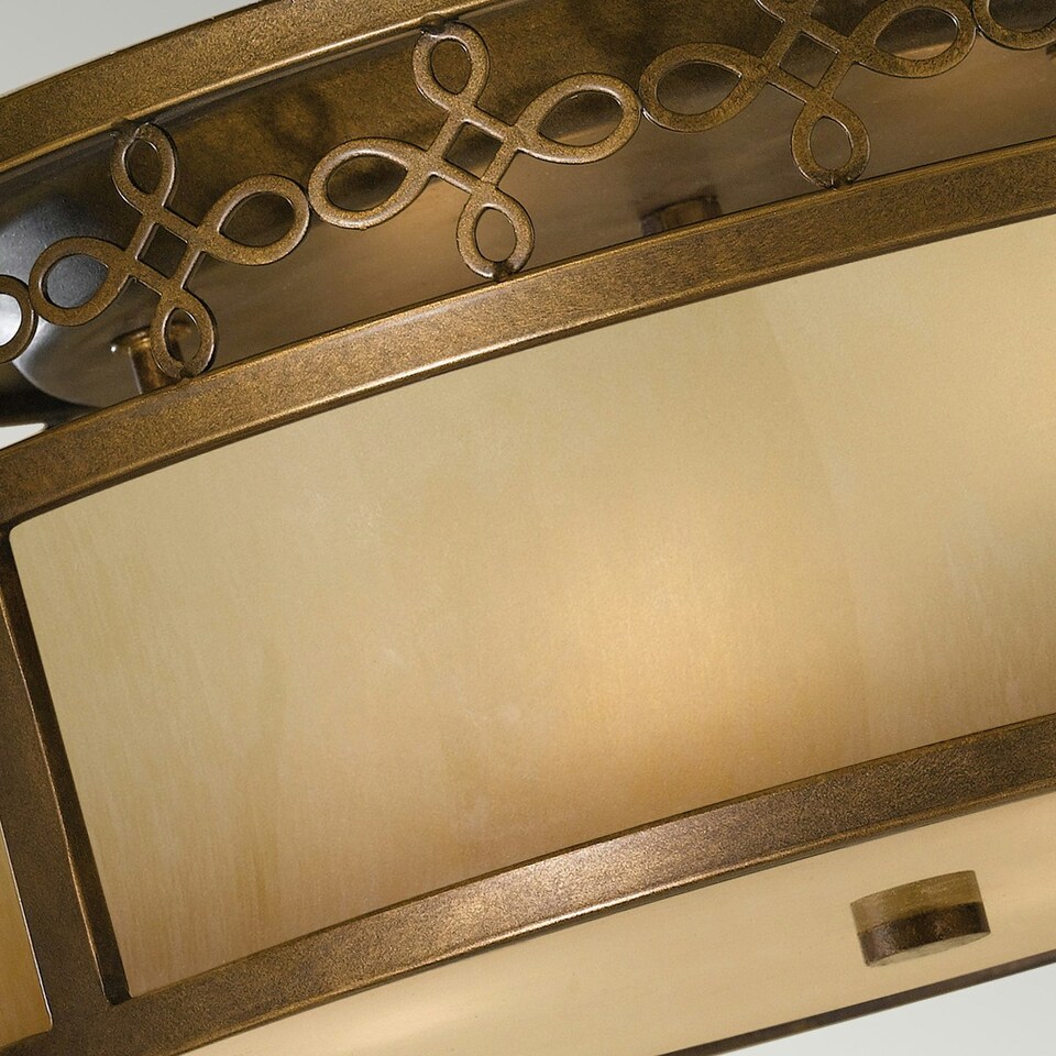 image 1 of Justine 3 Light Flush Ceiling Light Bronze, E27