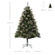 image 3 of HOMCOM 6FT Pre-Lit Christmas Tree Artificial Spruce Tree Holiday Décor Stand