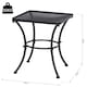 image 7 of Outsunny 45cm Square Metal Outdoor Patio Bistro Table Coffee Desk Black