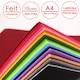 image 2 of Pack of 10 Assorted Colour A4 Handmade Felt Paper