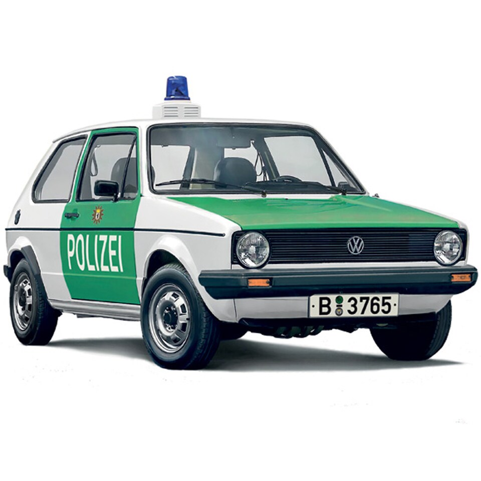 image 1 of Italeri VW Golf Polizei 1978 German Police Car Model Kit 1 24 Scale
