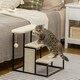 image 2 of PawHut Cat Stairs w/ Sisal Scratching Board, Hanging Ball, Steel Frame - Cream