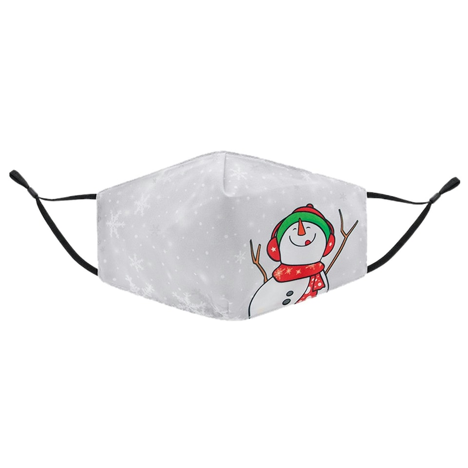 Termin8 Printed Pattern, Lightweight Breathable, Snow Man Face Mask, Design 2 Multi