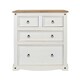 image 2 of Core Products Corona White, 2+2 Drawer Chest H103.8cm x W91cm x D47cm White