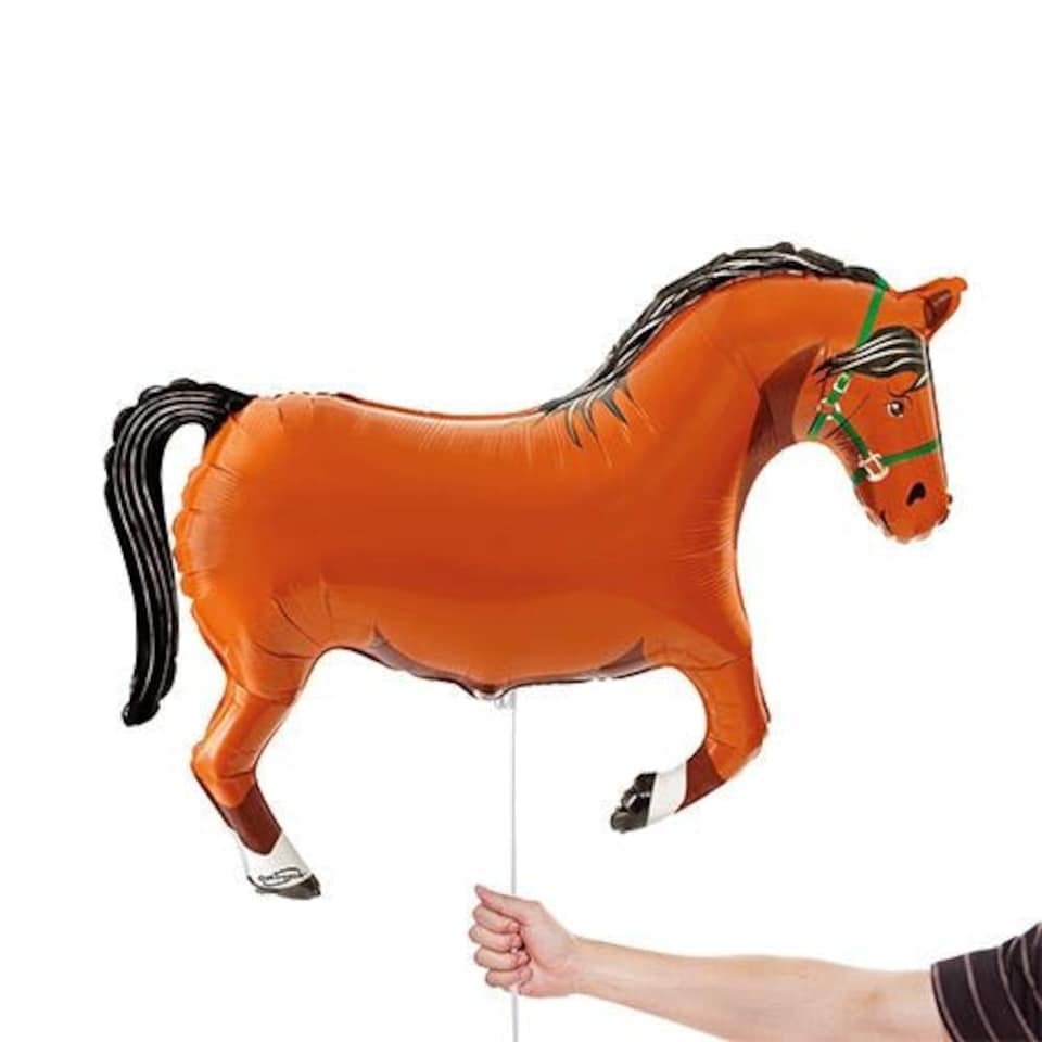 image 1 of Brown Horse Metallic Giant Helium Foil Balloon 89cm / 35 in Brown