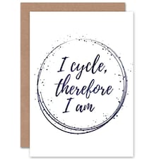 I Cycle Therefore Am Cyclist Bike Lover Quote Card