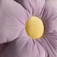 image 3 of OHS Flower Shaped Plump Filled Scatter Cushion, 40x40cm - Lilac/Yellow